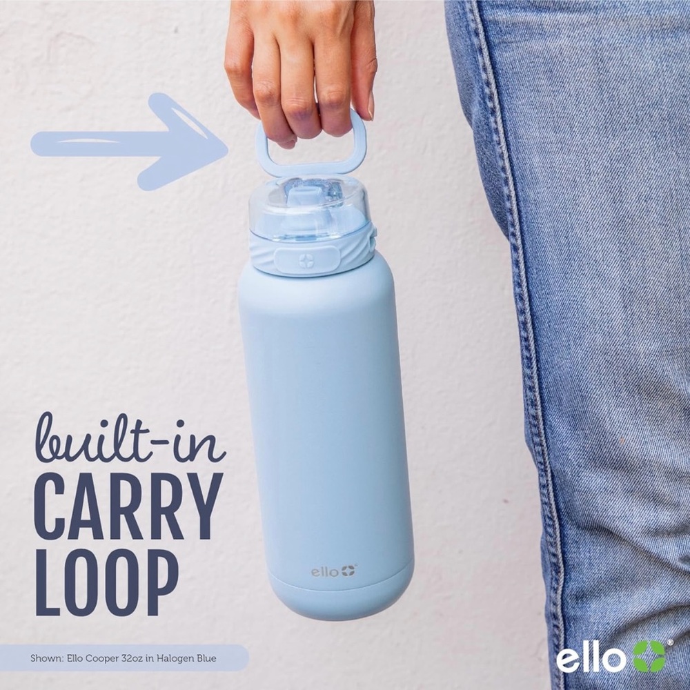 Ello 32 Fl Oz Yellow Insulated Water Bottle with Straw - Picture 5 of 7